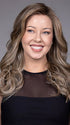 Model is wearing WITHERSPOON in BROWN SUGAR BLONDE-R | A warm, dimensional blend of medium brown and golden blonde highlights with natural-looking darker roots for depth and a sun-kissed finish.