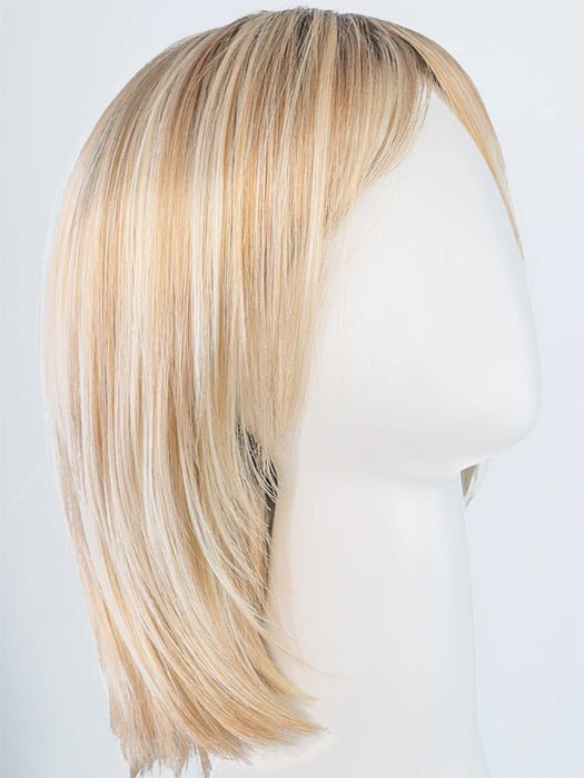 SUGAR CANE R | Rooted Platinum Blonde and Strawberry Blonde evenly blended base with Light Auburn highlight