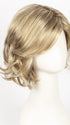 CREAMY-TOFFEE-R | Rooted Dark with Light Platinum Blonde and Light Honey Blonde evenly blend