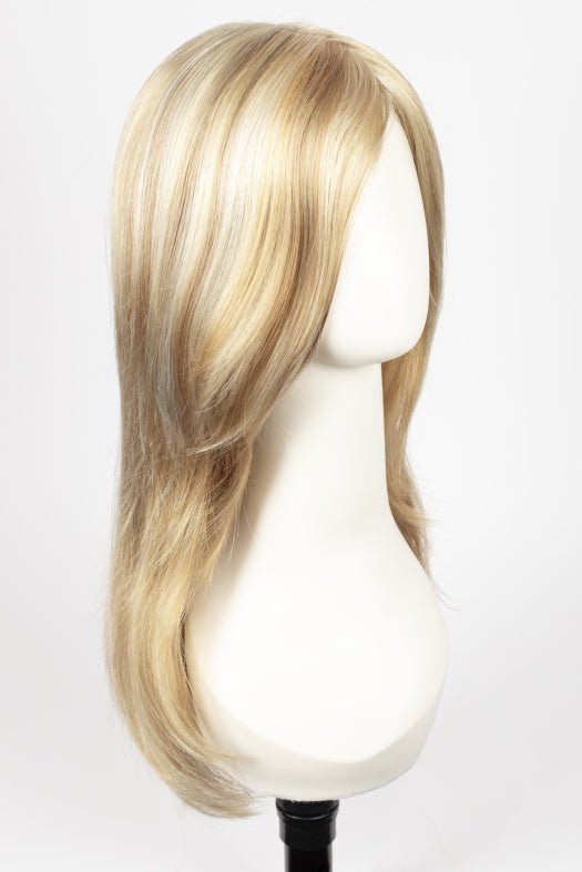 104F24B MACADAMIA | Pale Natural White Blonde & Light Natural Gold Blonde Blend with Light Natural Gold Blonde Nape