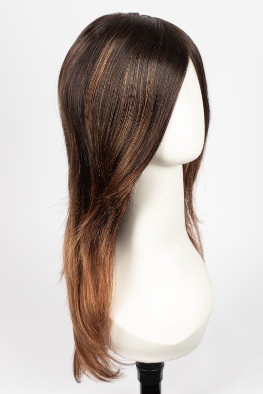 S4-28/32RO SUNRISE | Dark Brown roots to midlength, Light Natural Red Blonde with Medium Natural Red midlength to ends