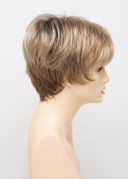 SPARKLING CHAMPAGNE | Medium Brown roots with overall Strawberry Blonde base and soft Golden Blonde highlights