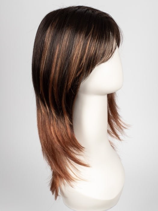 S4-28/32RO SUNRISE | Dark Brown roots to midlength, Light Natural Red Blonde with Medium Natural Red midlength to ends