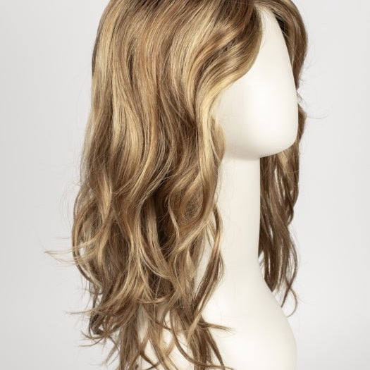LIGHT BERNSTEIN ROOTED | Light Auburn, Light Honey Blonde, and Light Reddish Brown blend and Dark Roots