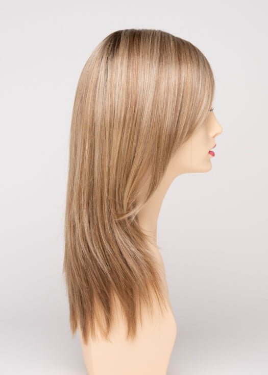 SPARKLING CHAMPAGNE | Medium Brown roots with overall Strawberry Blonde base and soft Golden Blonde highlights