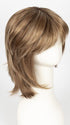 MAPLE-SUGAR-R | Light-Medium Brown Base with Warm Medium Blonde Highlights and Dark Brown Roots