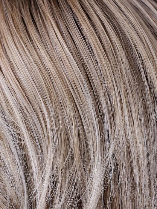 BUTTERCAKE BLONDE-R | A neutral-warm blonde blend featuring light brown, ash, and lightest blonde tones with natural-looking darker roots for added depth and realism.
