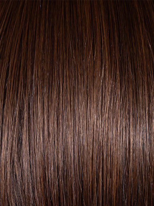 SOFT AMBER BROWN-R  | A warm rooted, amber-toned shade blending golden and red hues over a medium brown base.