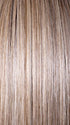 SPARKLING CHAMPAGNE R | Medium Ash Brown roots transition into Shimmering Champagne Blonde characterized by Pale Golden Hues with subtle Ivory and Platinum undertones reminiscent of a sparkling glass of bubbly