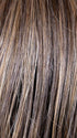 TRUFFLE CREAM-R | A chocolate truffle-inspired medium brown base with creamy light blonde highlights and dark roots, creating a balanced, multidimensional brunette.