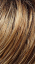 27T613S8 SHADED SUN | Medium Natural Red-Gold Blonde & Pale Natural Gold Blonde Blend and Tipped, Shaded with Medium Brown
