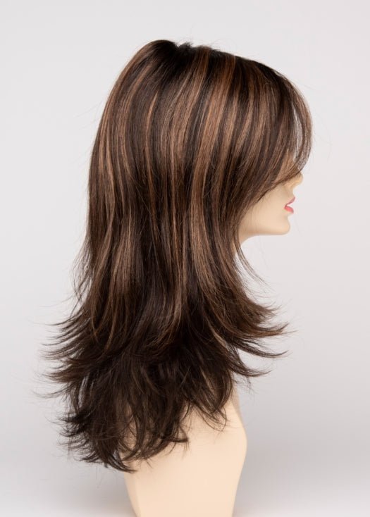 AMARETTO CREAM | Dark Brown roots with overall Medium Brown base with Honey Blonde highlights