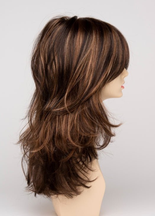 CHOCOLATE CARAMEL | Medium Brown with Soft Red and Blonde highlights