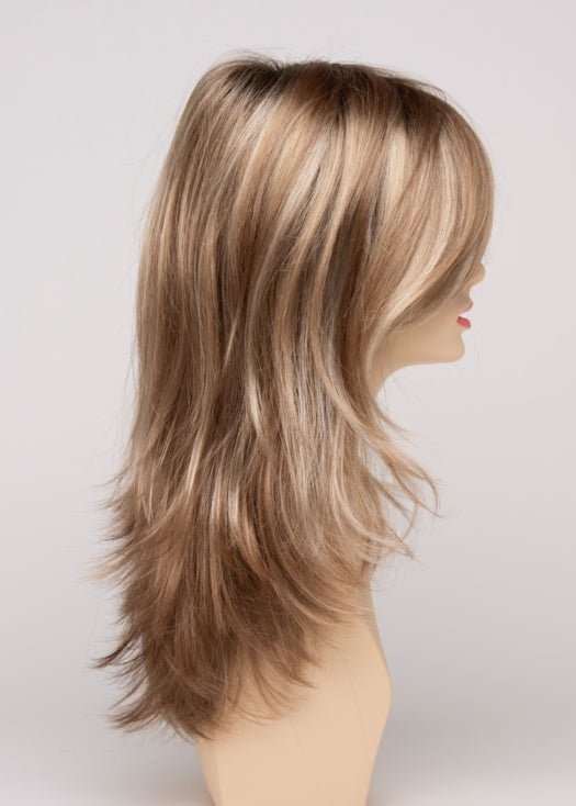 SPARKLING CHAMPAGNE | Medium Brown roots with overall Strawberry Blonde base and soft Golden Blonde highlights