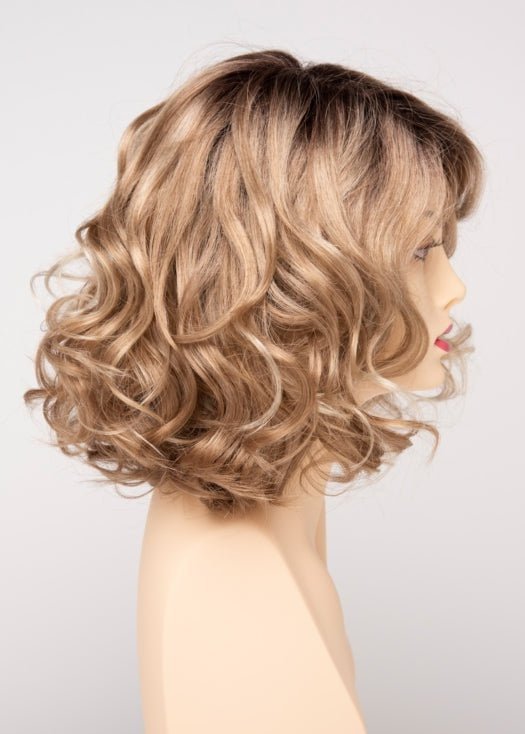 SPARKLING CHAMPAGNE | Medium Brown roots with overall Strawberry Blonde base and soft Golden Blonde highlights