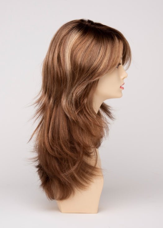 CREAMED COFFEE | Medium Brown roots and base with Cinnamon and Golden Blonde highlights