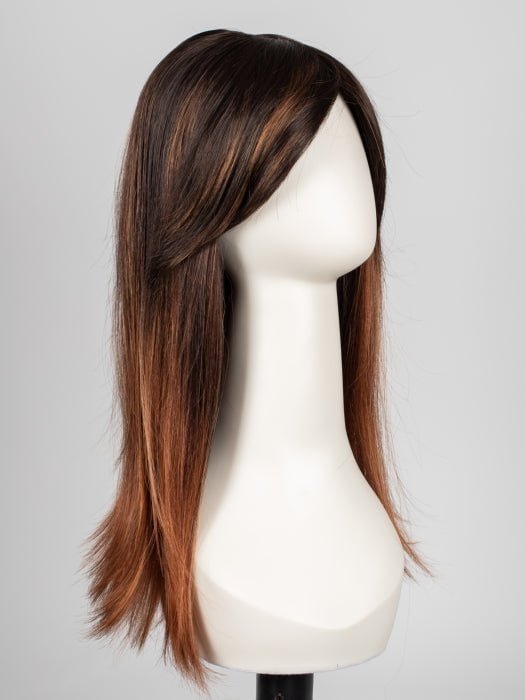 S4-28/32RO SUNRISE | Dark Brown roots to midlength, Light Natural Red Blonde with Medium Natural Red midlength to ends