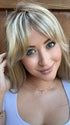Steph @wigswithsteph wearing CAMILLA by JON RENAU in color 12FS8 SHADED PRALINE | Light Gold Brown, Light Natural Gold Blonde & Pale Natural Gold-Blonde Blend, Shaded with Medium Brown
