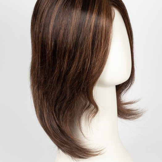 FS4/33/30A MIDNIGHT COCOA | Dark Brown, Medium Red, Medium Natural Red Blonde/Brown Blend with Medium Natural Red Blonde/Brown Blend Bold Highlights