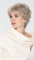 Model is wearing CHARME SOFT SMALL by ELLEN WILLE in PEARL MIX | Pearl Platinum and Medium Ash Blonde Blend