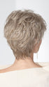 Model is wearing CHARME SOFT SMALL by ELLEN WILLE in PEARL MIX | Pearl Platinum and Medium Ash Blonde Blend