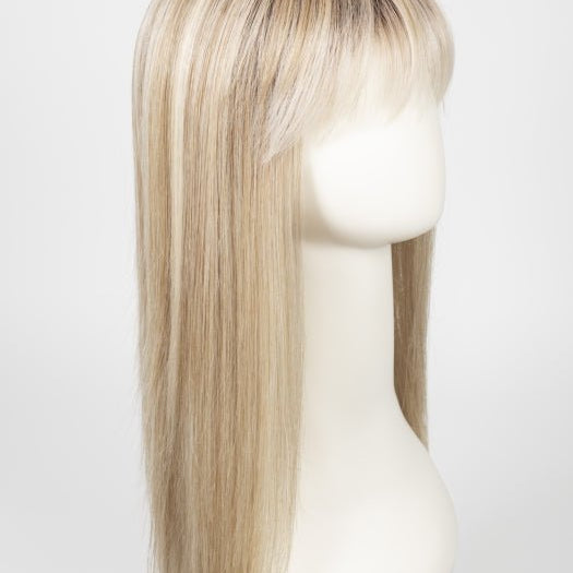 PEARL-BLONDE-ROOTED  | Pearl Platinum, Dark Ash Blonde, and Medium Honey Blonde with a Darker Root