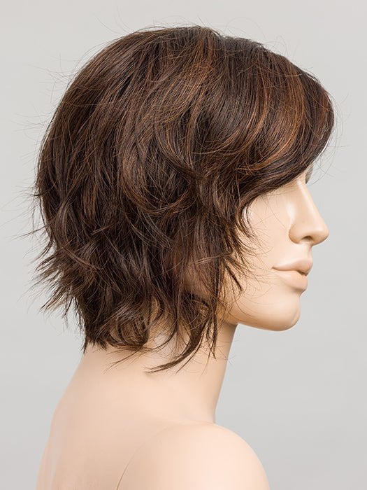 DARK CHOCOLATE ROOTED 4.6.33 | Darkest/Dark Brown with Dark Auburn Blend and Shaded Roots