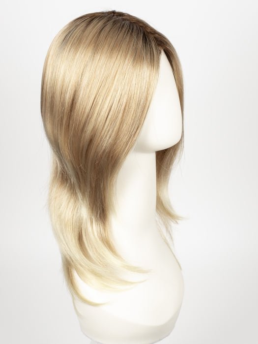 27T613S8 SHADED SUN | Medium Natural Red-Gold Blonde & Pale Natural Gold Blonde Blend and Tipped, Shaded with Medium Brown