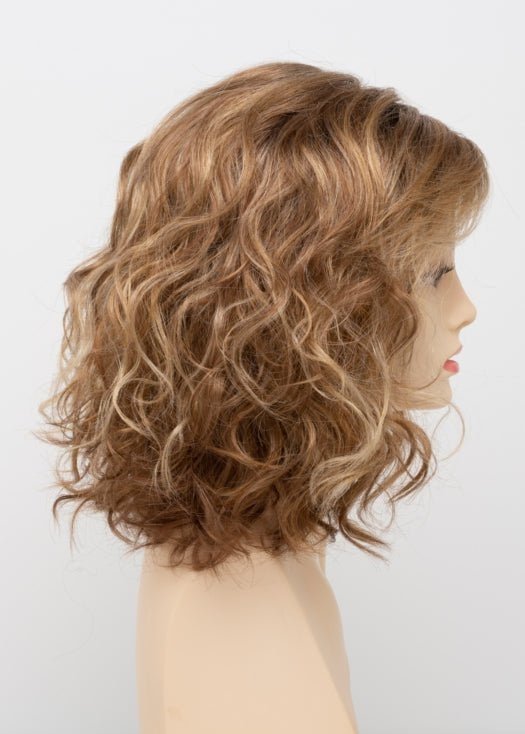 GOLDEN NUTMEG | Medium Brown roots with overall Warm Cinnamon base and Golden Blonde highlights