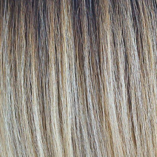 BLONDE-AMBITION | Creamy Blond with Gold and Champagne Highlights and a Dark Brown Long Root