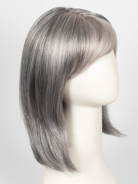 92 MOONLIGHT | Pure White with 5% Medium Brown Front, Grey with 30% Medium Brown Middle, Dark Brown with 65% Grey Nape