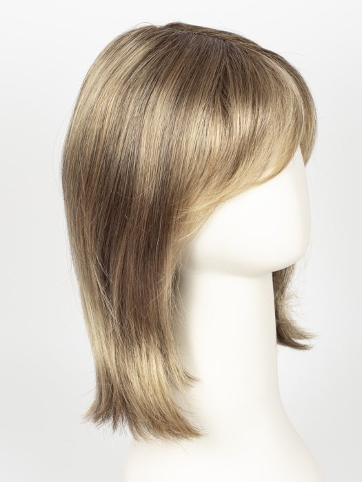 24BT18S8 SHADED MOCHA | Medium Natural Ash Blonde & Light Natural Gold Blonde Blend, Shaded with Medium Brown