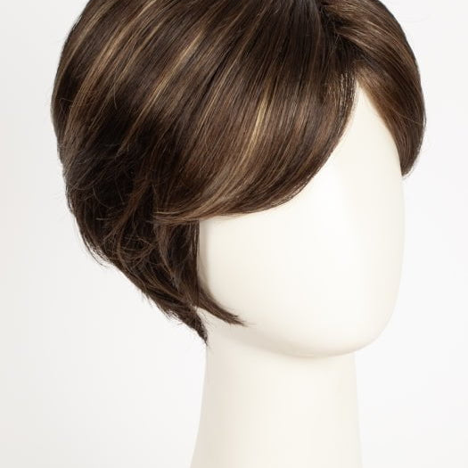 COFFEE LATTE R | Rooted Dark Brown with Dark Brown & Honey Brown evenly blended highlights