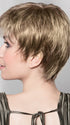 The lace front and monofilament top allow you to style the fringe off the face