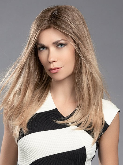 COLLECT by Ellen Wille in color Light Bernstein Tipped | Lightest Brown, Light Golden Blonde, and Light Strawberry Blonde Blend with Lighter Tipped Ends