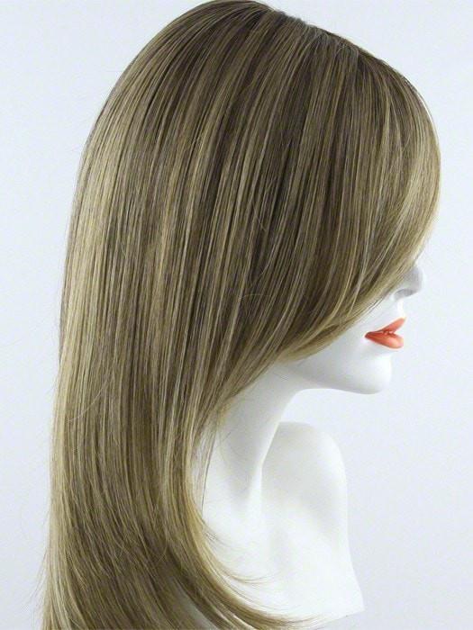 24BT18S8 SHADED MOCHA | Medium Natural Ash Blonde & Light Natural Gold Blonde Blend, Shaded with Medium Brown