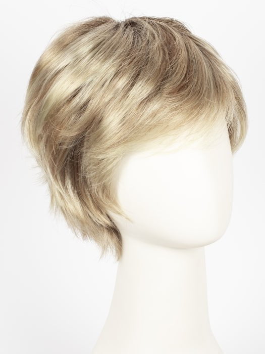 CHAMPAGNE-ROOTED | Light Beige Blonde, Medium Honey Blonde, and Platinum Blonde blend with Dark Roots