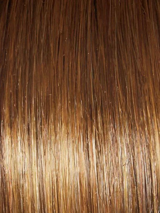 GF8-29SS HAZELNUT | Medium Brown With Ginger Red Highlights & Dark Brown Roots