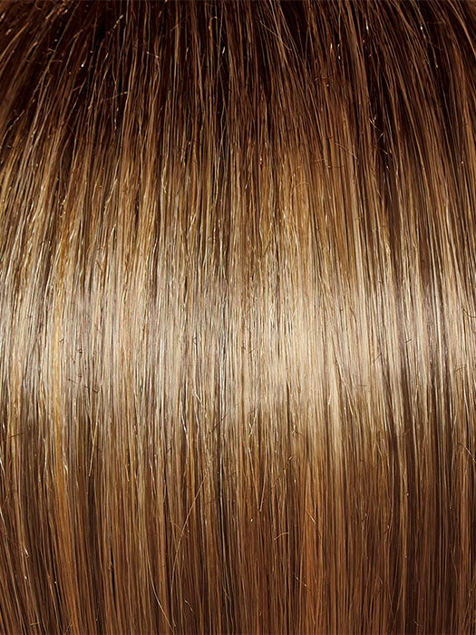 GL14-16SS HONEY TOAST ROOTED | Chestnut Brown base blends into multi-dimensional tones of Medium Brown and Dark Golden Blonde.