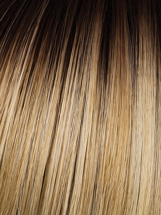 SS-LIGHT-BLONDE | Light Blonde with Golden Highlights & Dark Brown Roots