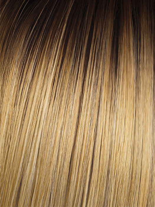SS-MEDIUM-BLONDE | Medium Blonde with Warm Highlights & Dark Brown Roots