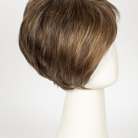 ALMOND-ROCKA | Dark Golden Brown base color with Strawberry Blonde and Bright Cooper evenly blended highlights