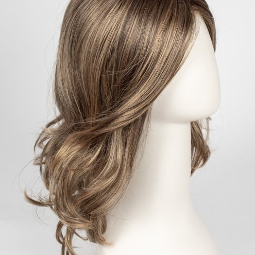 24BT18S8 SHADED MOCHA | Medium Natural Ash Blonde & Light Natural Gold Blonde Blend, Shaded with Medium Brown