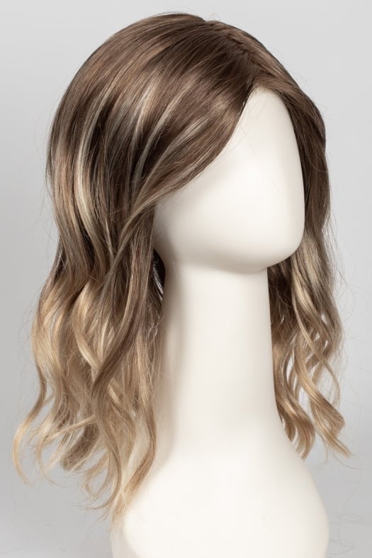 S14-26/88RO SUNSHINE | Medium Natural-Ash Blonde & Medium Red-Gold Blonde Blend roots to midlength, Light Natural Gold Blonde Blend midlength to ends