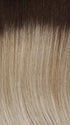 10/613GR | Medium Brown Roots transition into a Light Ash Blonde with Platinum Blonde Highlights 