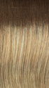 88GR | Medium Brown Roots transition into a Light Wheat Blonde with Dark Strawberry Blonde Highlights 