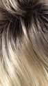 22-1001-R8 | Rooted Chestnut Brown with Ash Blonde base blended with Platinum Blonde highlights