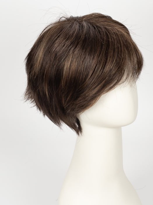 COFFEE LATTE R | Rooted Dark Brown with Dark Brown & Honey Brown evenly blended highlights