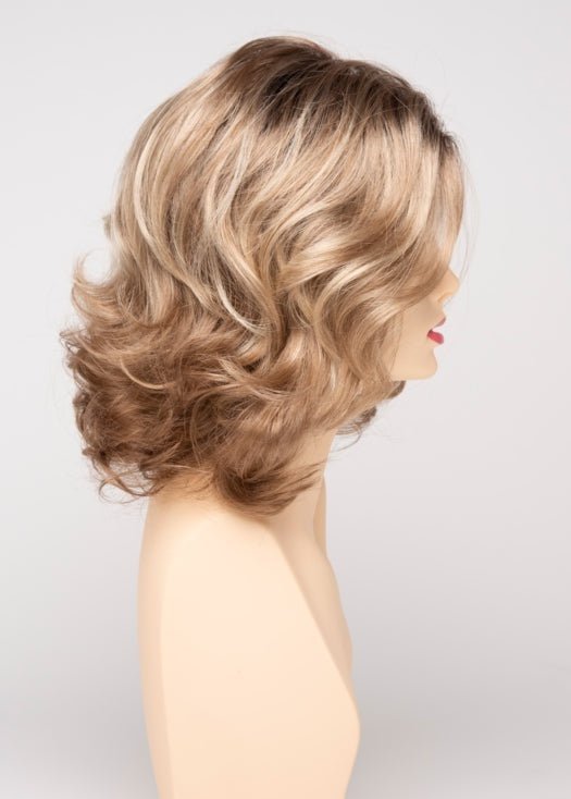 SPARKLING CHAMPAGNE | Medium Brown roots with overall Strawberry Blonde base and soft Golden Blonde highlights