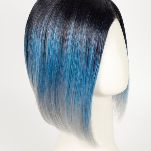 MELTED OCEAN | Slightly off black root with blended deep and light blue base light lavender tone ends